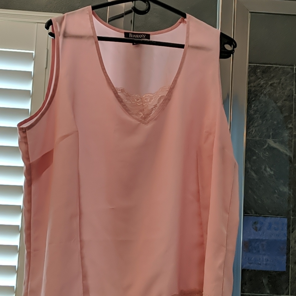 Romans soft pink camisole size 18W